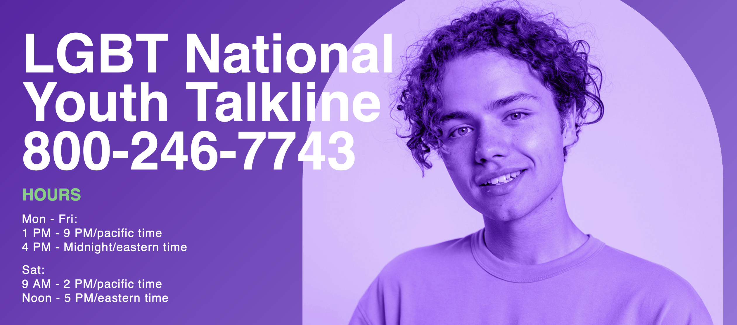 You are currently viewing 05 – Warmline – LGBTNHC – LGBT National Help Center – LGBT National Youth Talkline – 800-246-7743 – Weekdays